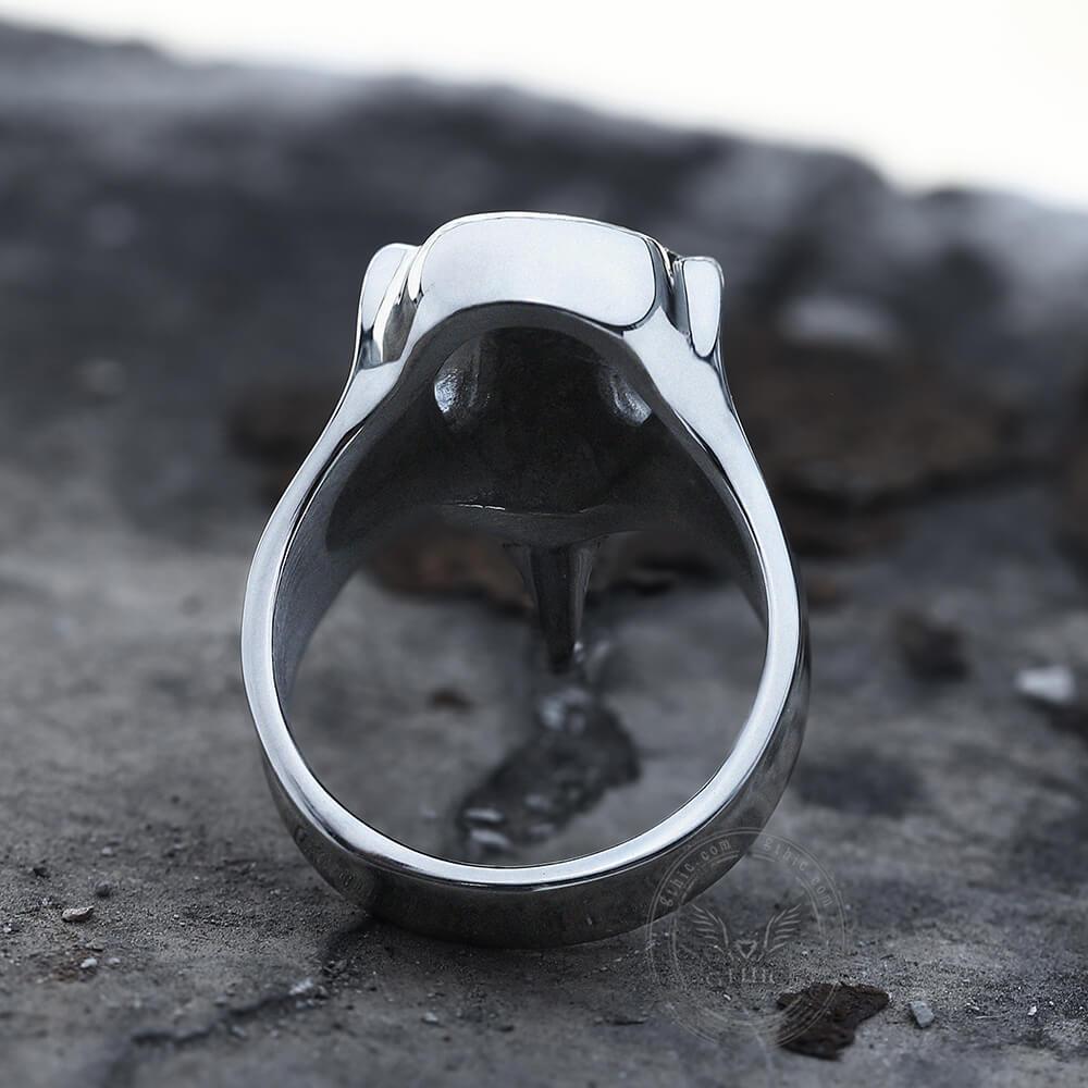 Crow Beak Stainless Steel Viking Ring