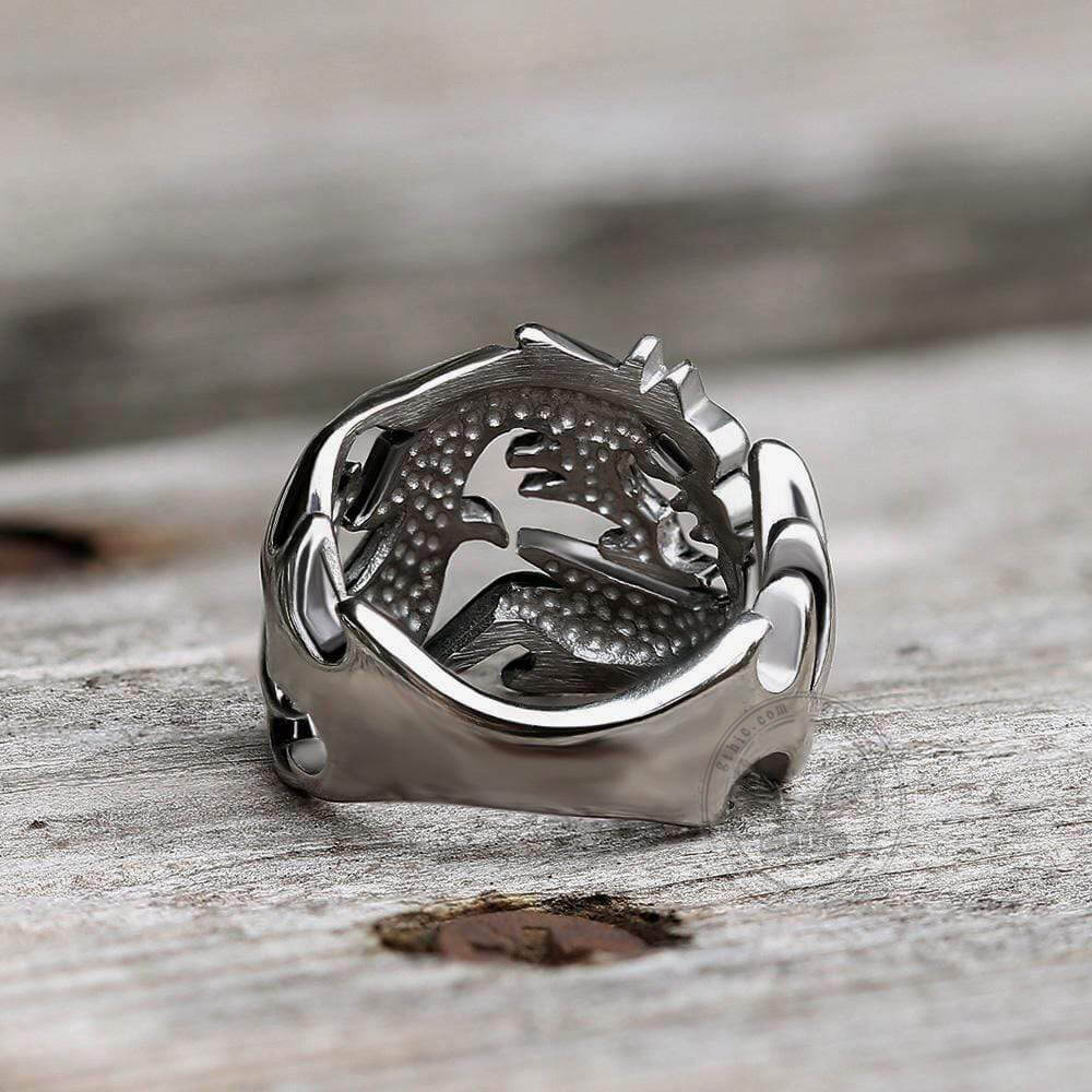 Hollow Dragon Stainless Steel Beast Ring