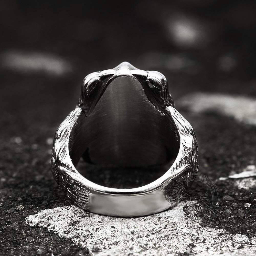 Mythology Odin Wolf Stainless Steel Viking Ring