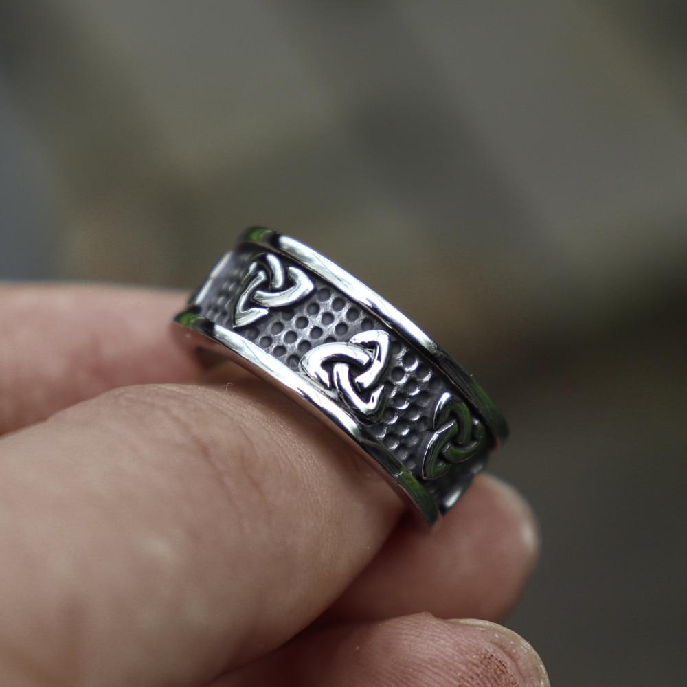 Warrior Triquetra Stainless Steel Viking Ring
