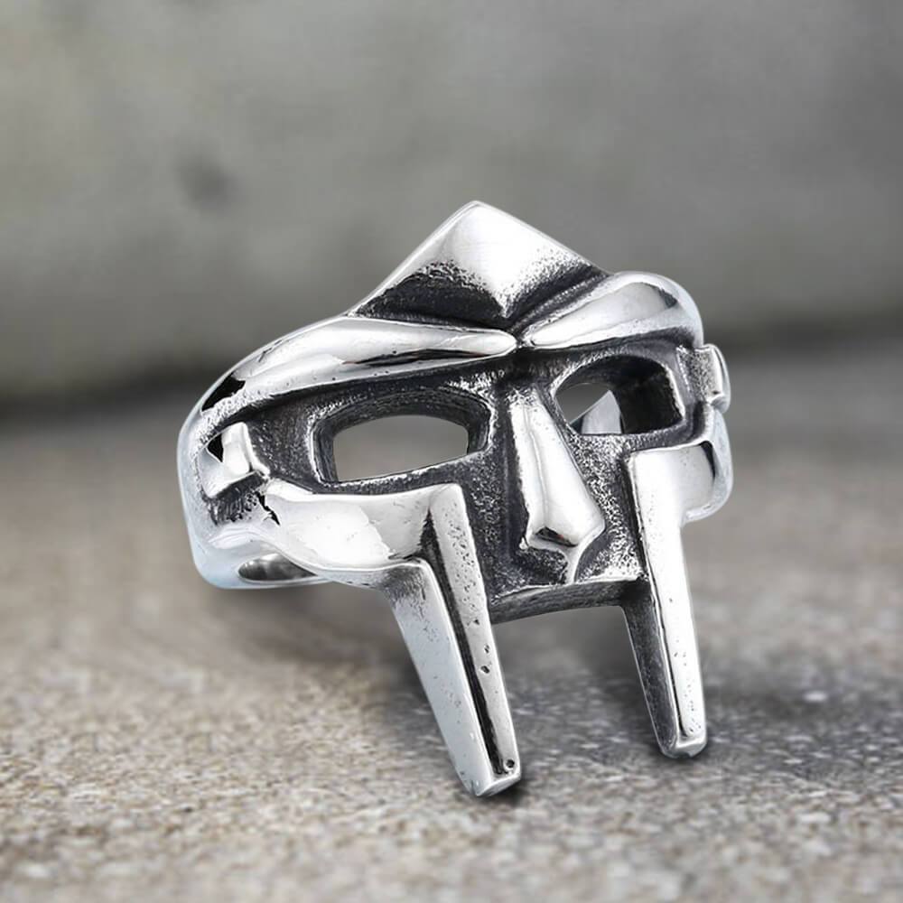 Ring with Stainless Steel MF DOOM Mask