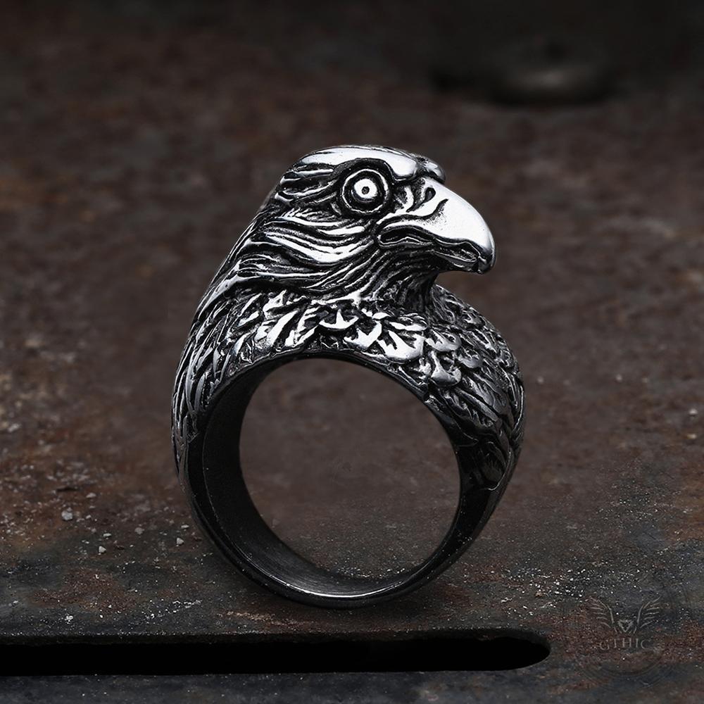 Nordic Eagle Stainless Steel Viking Ring