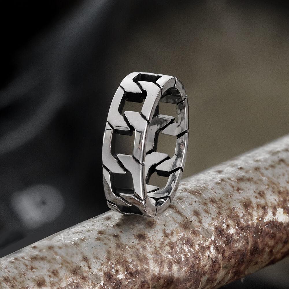 Punk Cuban Chain Stainless Steel Ring
