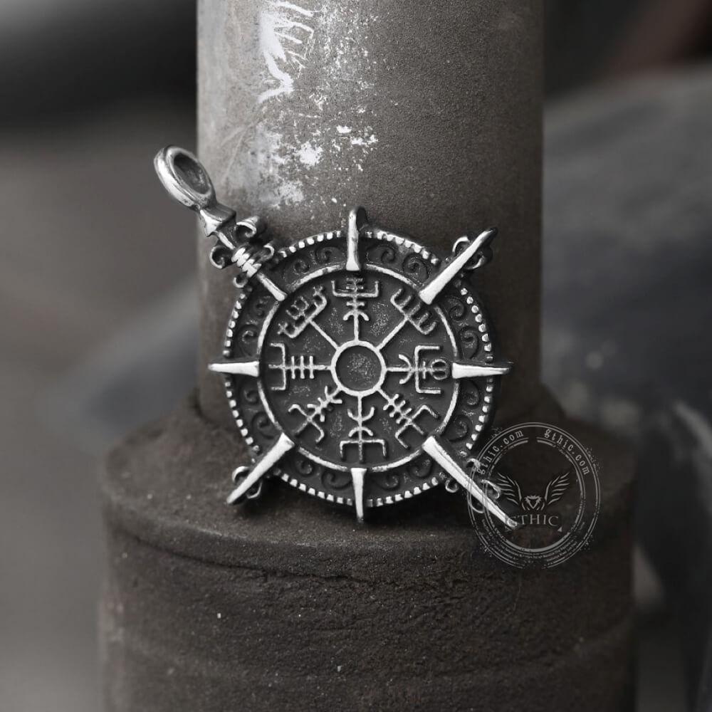 Viking Compass Vegvisir Stainless Steel Pendant