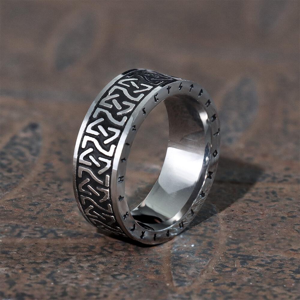 Viking Runes Stainless Steel Ring