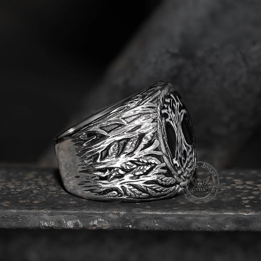 Yggdrasil 316L Stainless Steel Viking Ring