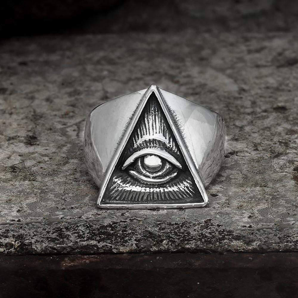 All-seeing Eye Stainless Steel Masonic Ring