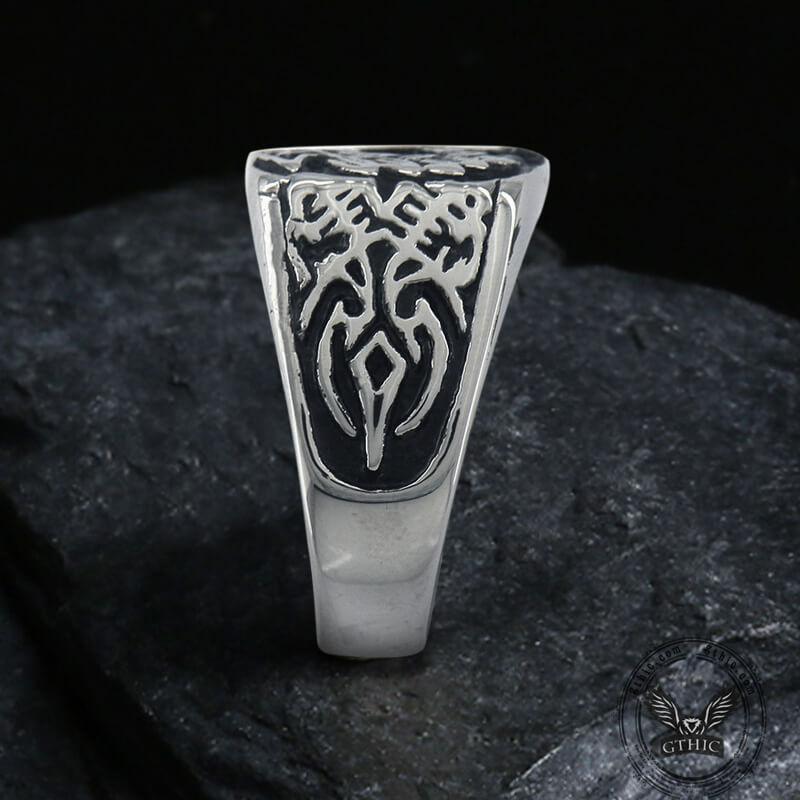 Mysterious Mason Stainless Steel Ring