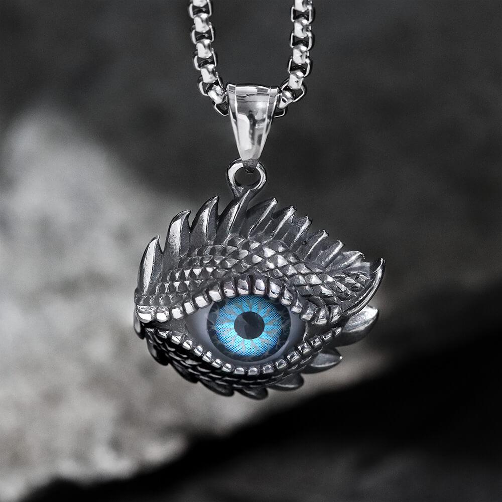 Gothic Evil Eye Stainless Steel Necklace
