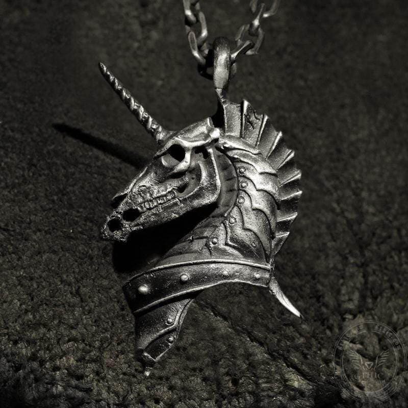 Unicorn Holy Beast Sterling Silver Brass Pendant