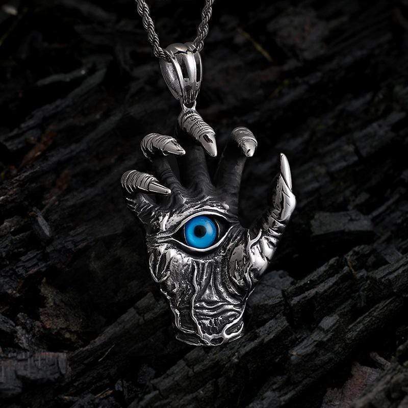 Dragon Claw Blue Evil Eye Pendant