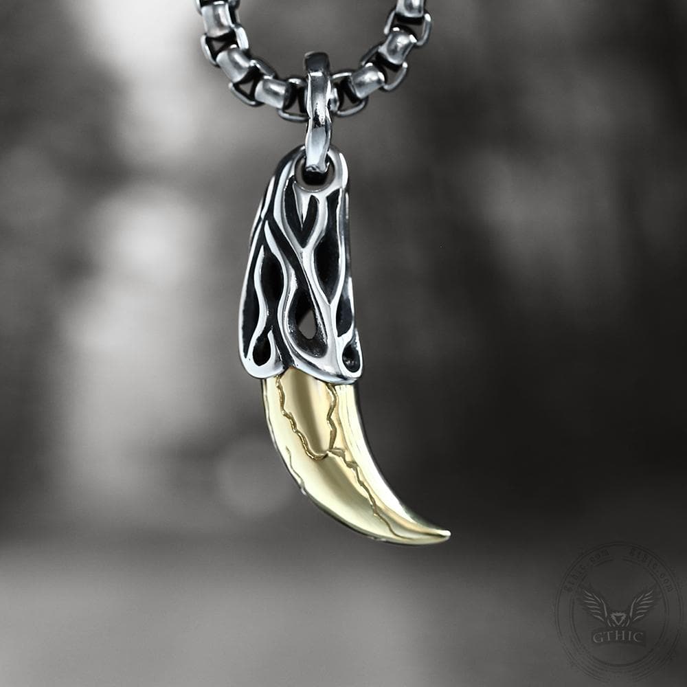 Wolf Tooth Stainless Steel Beast Pendant