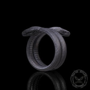 Snake Ring, Stainless Steel, Double-Headed