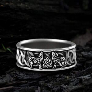 Fenris-wolf Sterling Silver Viking Ring
