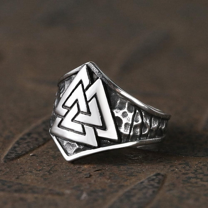 Mysterious Valknut Symbol Stainless Steel Ring